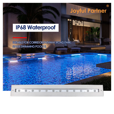 पानी के नीचे रैखिक प्रकाश DC12V 316 स्टेनलेस स्टील DMX 512 RGB 12W 24W 628MM लंबाई के लिए झरना