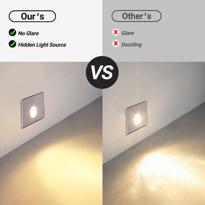 एलईडी रिसेस्ड स्टेप वॉल लाइट IP65 वाटरप्रूफ रस्ट प्रूफ इनडोर सीढ़ी आउटडोर आँगन गलियारा के लिए