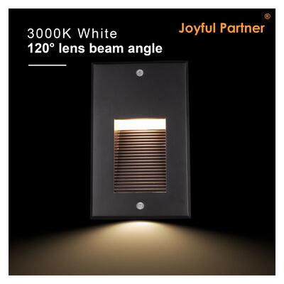 एलईडी रिसेस्ड आउटडोर वॉल लाइट 2W IP65 माउंट स्लीव Ra85 ऑप्टिकल लेंस AC100-240V के साथ
