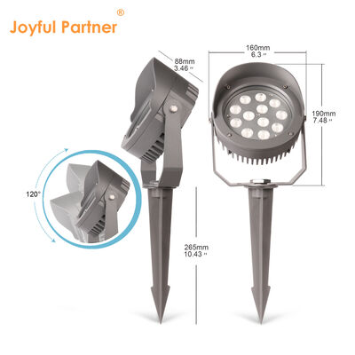 एलईडी गार्डन स्पॉट लाइट 12W 24W 36W बिल्ट-इन DMX512 ड्राइवर DC24V RGB3in1 ब्लैक एल्यूमीनियम लैंप बॉडी एल्यूमीनियम हाउसिंग ट्री लाइटिंग के लिए