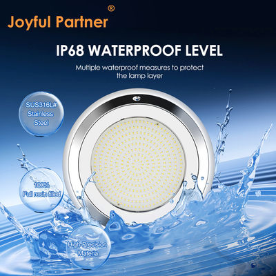 IP68 280 मिमी दीवार घुड़सवार स्टेनलेस स्टील आरजीबी पानी के नीचे एलईडी स्विमिंग पूल प्रकाश