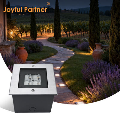 स्क्वायर इनग्राउंड डेक अपलाइट 125 * 125 मिमी एडीसी 12 डाई-कास्टिंग एल्यूमीनियम हाउसिंग हाई एसएमडी एलईडी डीप एंटी-ग्लेयर डिज़ाइन के साथ