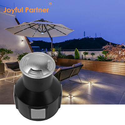 एलईडी इनग्राउंड लाइट मजबूत लोड लेयरिंग एलईडी ड्राइव 316 स्टेनलेस स्टील फ्रंट रिंग से अधिक एसएमडी एलईडी एबीएस माउंटिंग आस्तीन के साथ