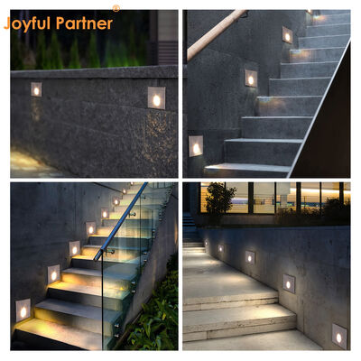 रिसेस्ड एलईडी वॉल लाइट 3W 60° बीम आउटडोर व्हाइट एल्युमीनियम वॉकवे लाइटिंग