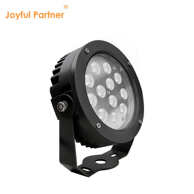 एलईडी गार्डन स्पॉट लाइट 36W बिल्ट-इन DMX512 ड्राइवर DC24V RGB3in1 ब्लैक आउटडोर पाउडर कोटिंग हाउसिंग व्यास 160MM